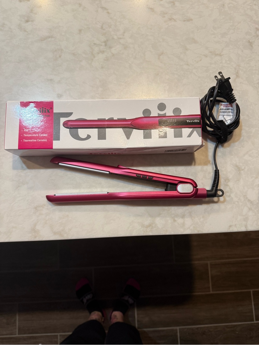 Pink Ceramic Hair Straightener - Women Hair Flat Iron